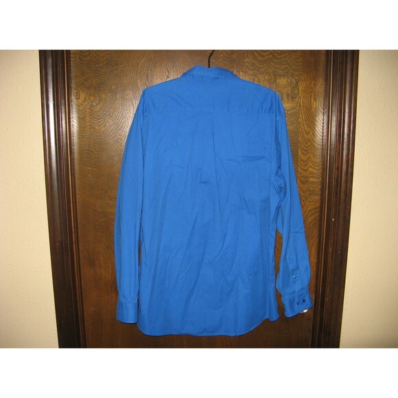 Mens Kicker Audio Port Authority Blue Button Down Casual Dress Shirt Size XL - Picture 3 of 3